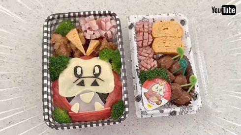 寝付けなかった次男を心配しながらホゲータのキャラ弁当を作る辻希美