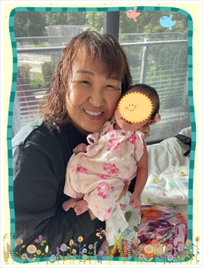 北斗晶と初孫の2ショット