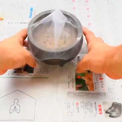 線香立て 灰 手入れ 灰作務 香炉 排水溝ネット