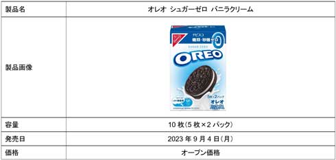 オレオ シュガーゼロ バニラクリーム 糖類 砂糖ゼロ