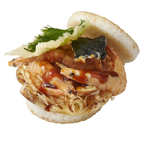 モス越・白姫えびのかき揚げライスバーガー