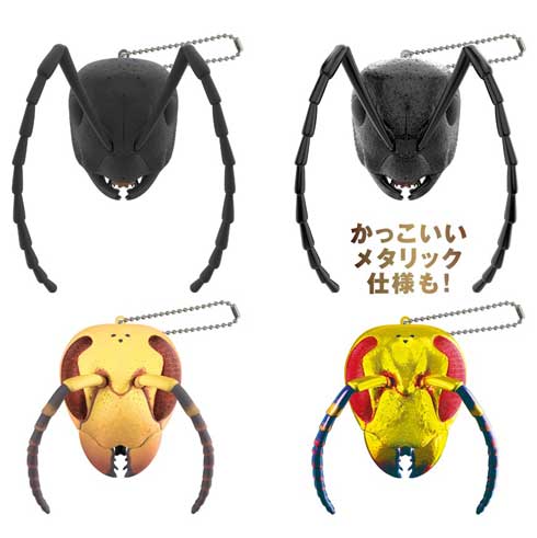 100倍ズーム アリとハチの頭 カプセルトイ TAMA-KYU