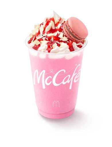 マクドナルド フラッペ 前置詞 解説 ホワイトチョコストロベリーフラッペ マカロン ラズベリー
