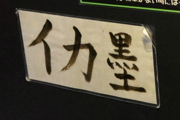 イカ墨」と「タコ墨」、それぞれで書道をしたら……？ 人気水族館
