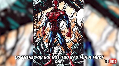 イラスト 塗り絵 スパイダーマン