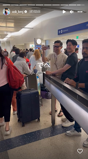 空港での再会シーン