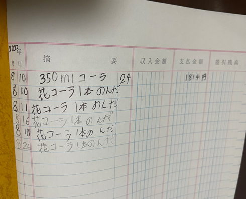 娘さんの出納帳