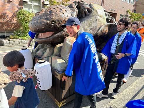 京都水族館 9月9日 オオサンショウウオの日 2023 山車 オオサン小太郎