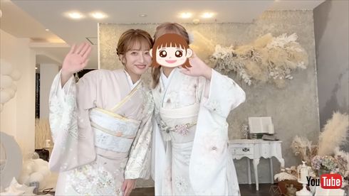 辻希美と長女・希空の着物姿2ショット