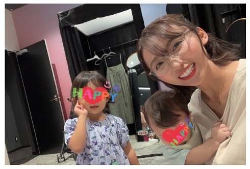 吉木りさと子どもたち