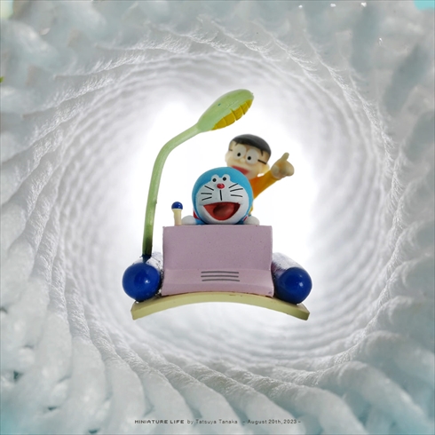 ドラえもん　タイムマシン　見立て　ミニチュア　ダジャレ