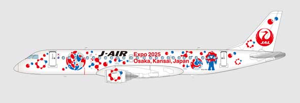 JAL ミャクミャク JET 2025年日本国際博覧会 開催記念 J-AIR 特別塗装機
