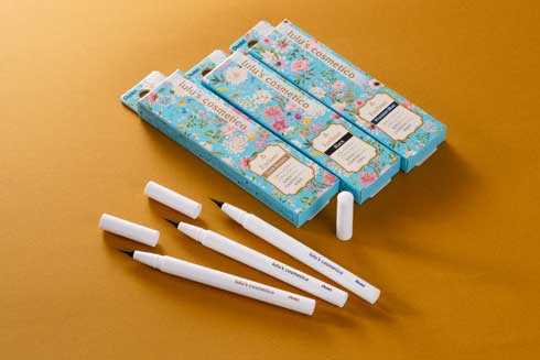 ぺんてる 筆ペン 技術 応用 化粧品ブランド リキッドアイライナー ルルズコスメティコ