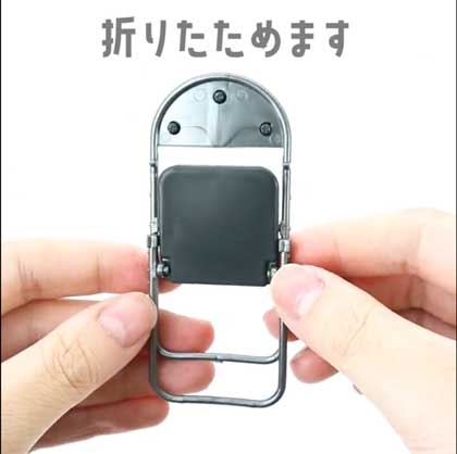 ミニチュア 100均 パイプ椅子 会議机 折りたたみ 同人誌即売会 再現