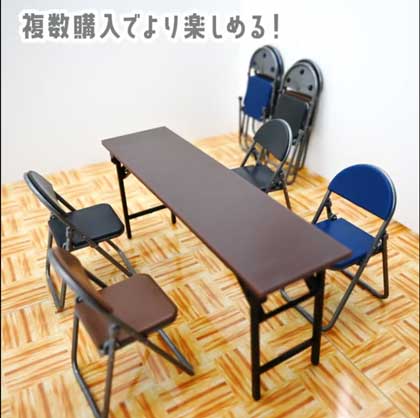 ミニチュア 100均 パイプ椅子 会議机 折りたたみ 同人誌即売会 再現