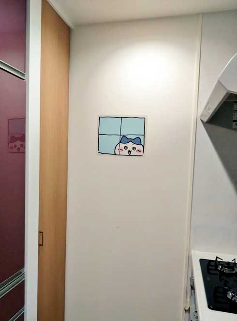 ハチワレ 遊びに来る キッチン 装飾 ちいかわ ウォールステッカー