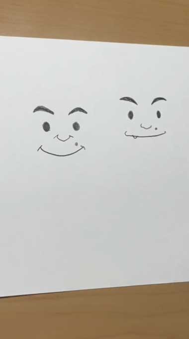 イラスト 色鉛筆画 かまいたち 似顔絵 レベル別 描き方