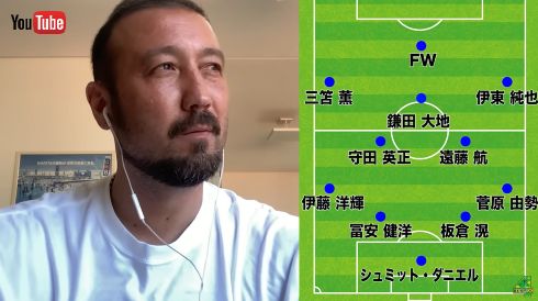日本代表のスタメンを構想する田中マルクス闘莉王