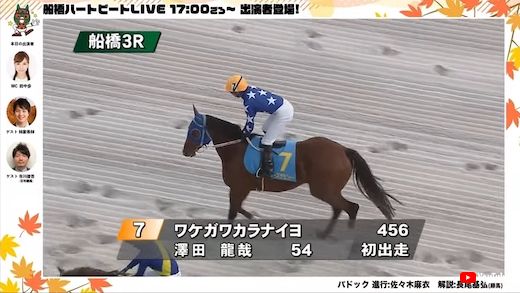 船橋 競馬 ワケガワカラナイヨ 珍名馬