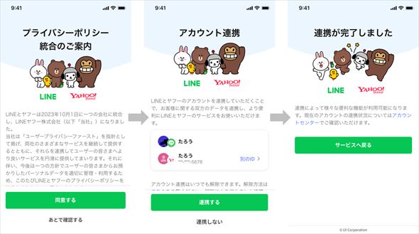 LINEヤフー アカウント連携