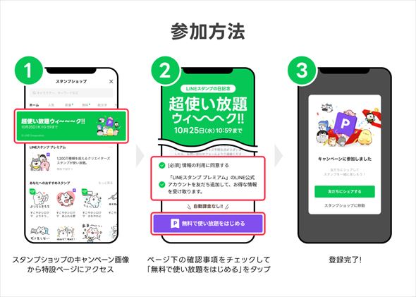 LINEスタンプの日記念 超使い放題ウィーーーク!!