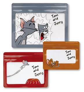 『TOM and JERRY FUNNY ART!』3・E賞・グレーのジッパーバッグ他