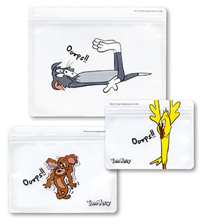 『TOM and JERRY FUNNY ART!』3・E賞・白のジッパーバッグ他