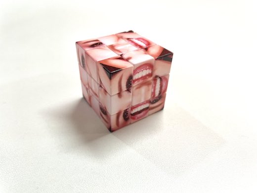 (B'z')顔写真ルービックキューブ いまさらながらのB'zキューブ（おばきい） : ルービックキューブ日記