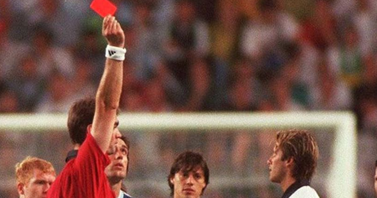 ベッカム　98年　コロンビア戦 COLOMBIA V ENGLAND - WORLD CUP 1998 - DAVID BECKHAM GOAL