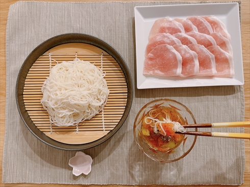 トマトつけダレ素麺