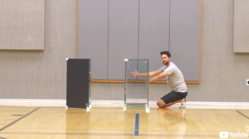 鏡を使った透明シールド