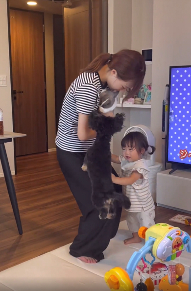 猛アピールを受けるママ