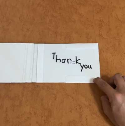 家を出て行くとき 置き手紙 仕掛け 工作 文字 動く