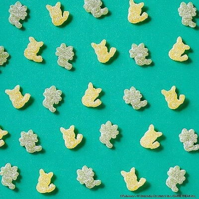 グミ粒のイメージ（ピカチュウ型とニャオハ型）