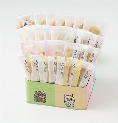 もち吉とKENのコラボ缶