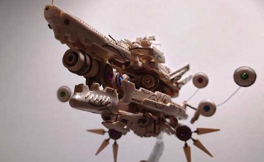 木材 廃材 自作 戦艦 ヤマト アルペジオ 変形 木製 模型