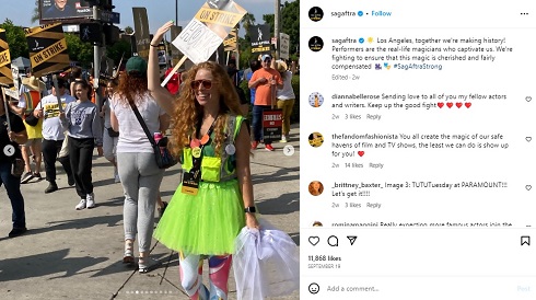 米俳優組合のストライキの様子