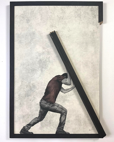 この絵、額縁が折れてるけど……？ “額まで作品”なフレームアート