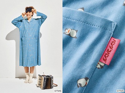 「パンちゃん転がる　パジャマワンピース」