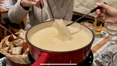 チーズフォンデュ