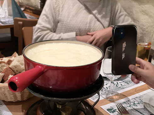 チーズフォンデュ