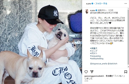 浜崎あゆみが家族に迎えた愛犬