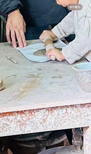 4歳児 こねたもの 陶芸家 おじいちゃん 焼いてくれた 皿 共同制作 粘土 焼きもの