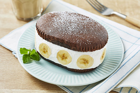 北海道チーズ蒸しケーキ・バナナサンド