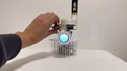 マーブルチョコレートの蓋を取り付けて起動！