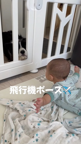 バタバタする赤ちゃん