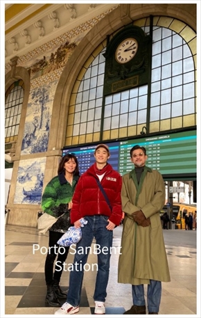 三浦知良、三浦りさ子、長男の三浦獠太のポルトガルでの家族ショット