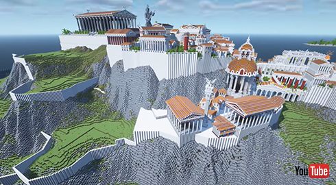 制作途中の街並み