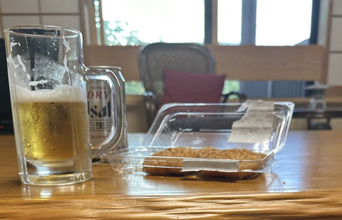 コロッケとビール