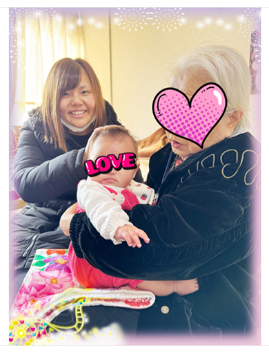 ひ孫と初対面した北斗さんの義母